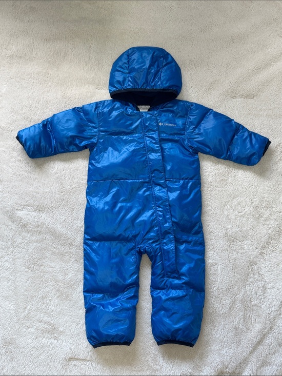 Columbia Other - Columbia Snuggly Bunny Bunting Blue Puffer Snowsuit 12-18 Months